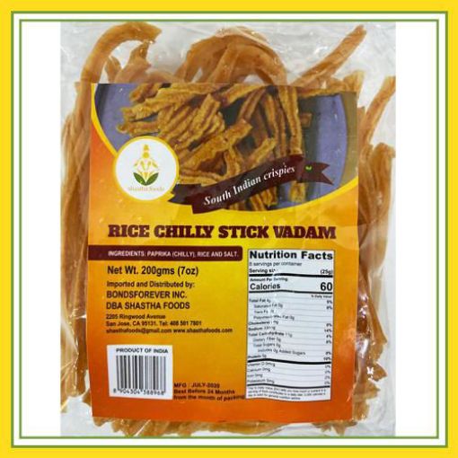 Picture of Shastha Rice Chilli Stick Vadam 200G