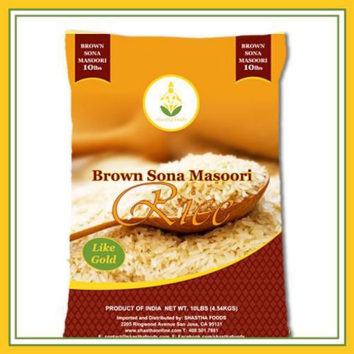 Picture of Shastha Brown Sonamasoori  Rice 10Lb