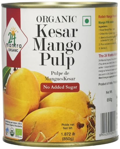 Picture of 24 Mantra Org Kesar Mango Pulp 850G