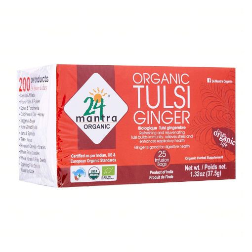 Picture of 24 Mantra Org Tulsi Ginger Tea Bags 1.32Oz