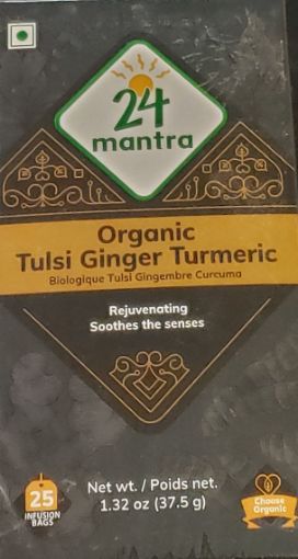 Picture of 24 Mantra Org Tulsi Ginger Turmeric Tea Bags 1.32Oz